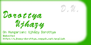 dorottya ujhazy business card